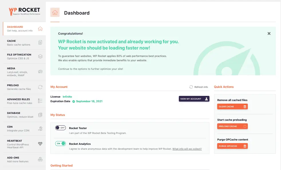 SEO and PageSpeed work screenshot